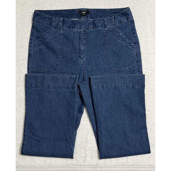 ELLOS Trouser Jeans Women's 18 Blue Light Wash Denim Patch Pockets NWT - Picture 11 of 15